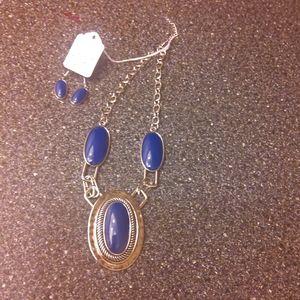 Silver & Blue NWOT Necklace
